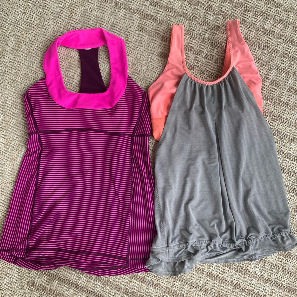 Lululemon Tank top with built in bra  size  6 bundle